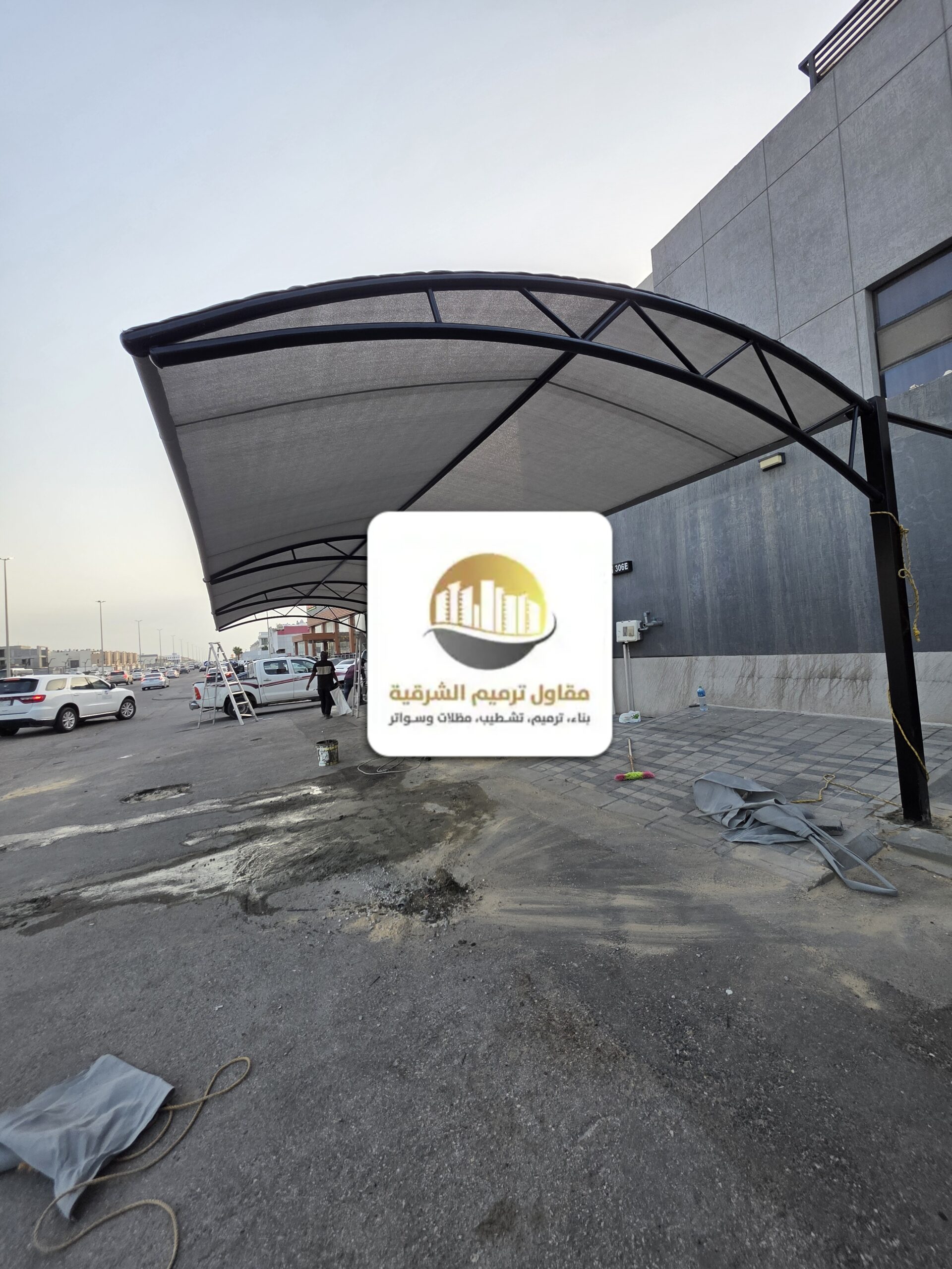 تركيب مظلات السيارت بشكل قوس