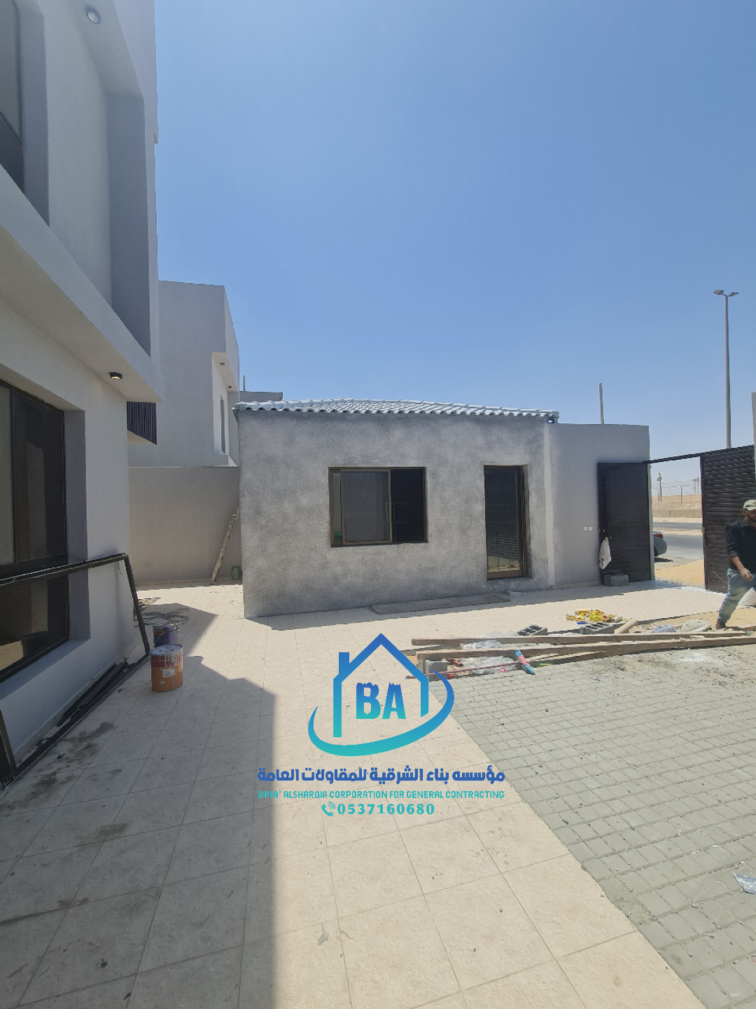 بناء ملحق في الحوش 