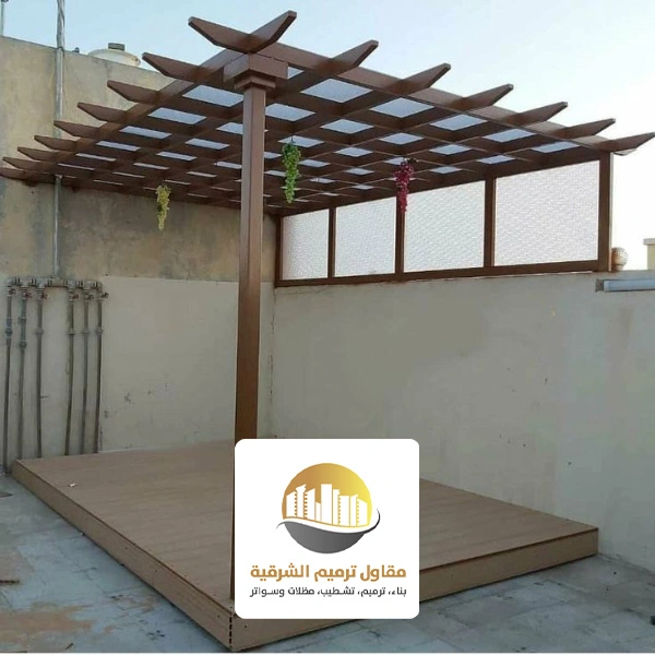 برجولات خشبية للاسطح القطيف